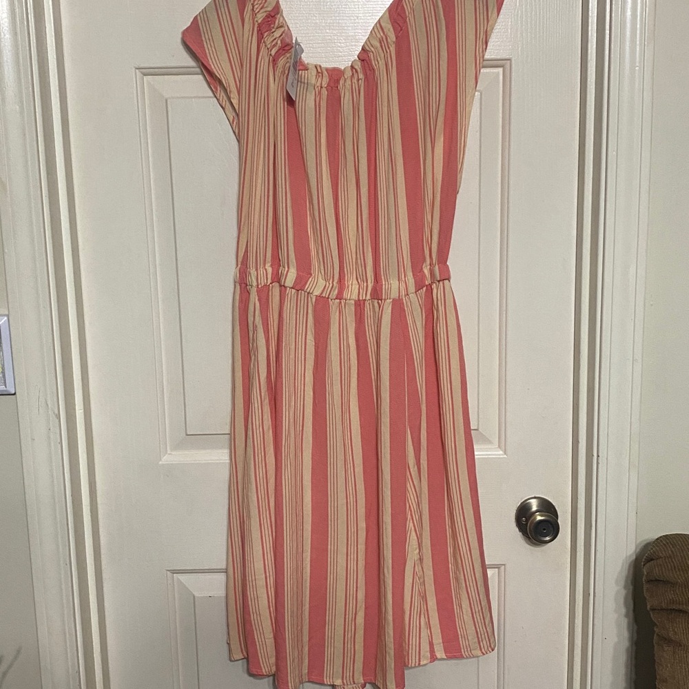 Torrid Pink and Cream Striped Dresses - Picture 3 of 4